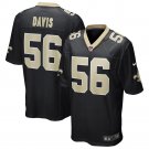 Men's New Orleans Saints Demario Davis Game Jersey Black