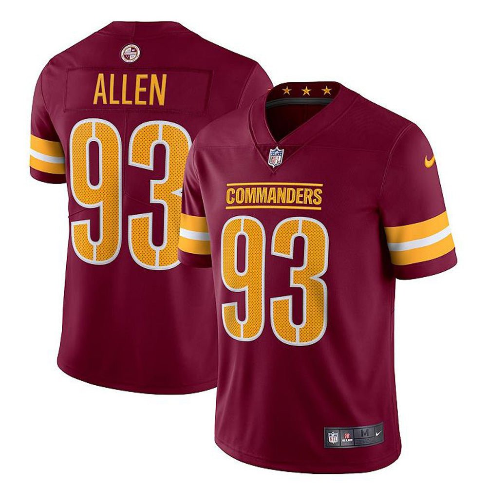 Men's Washington Commanders Johnathan Allen Vapor Jersey - Burgundy