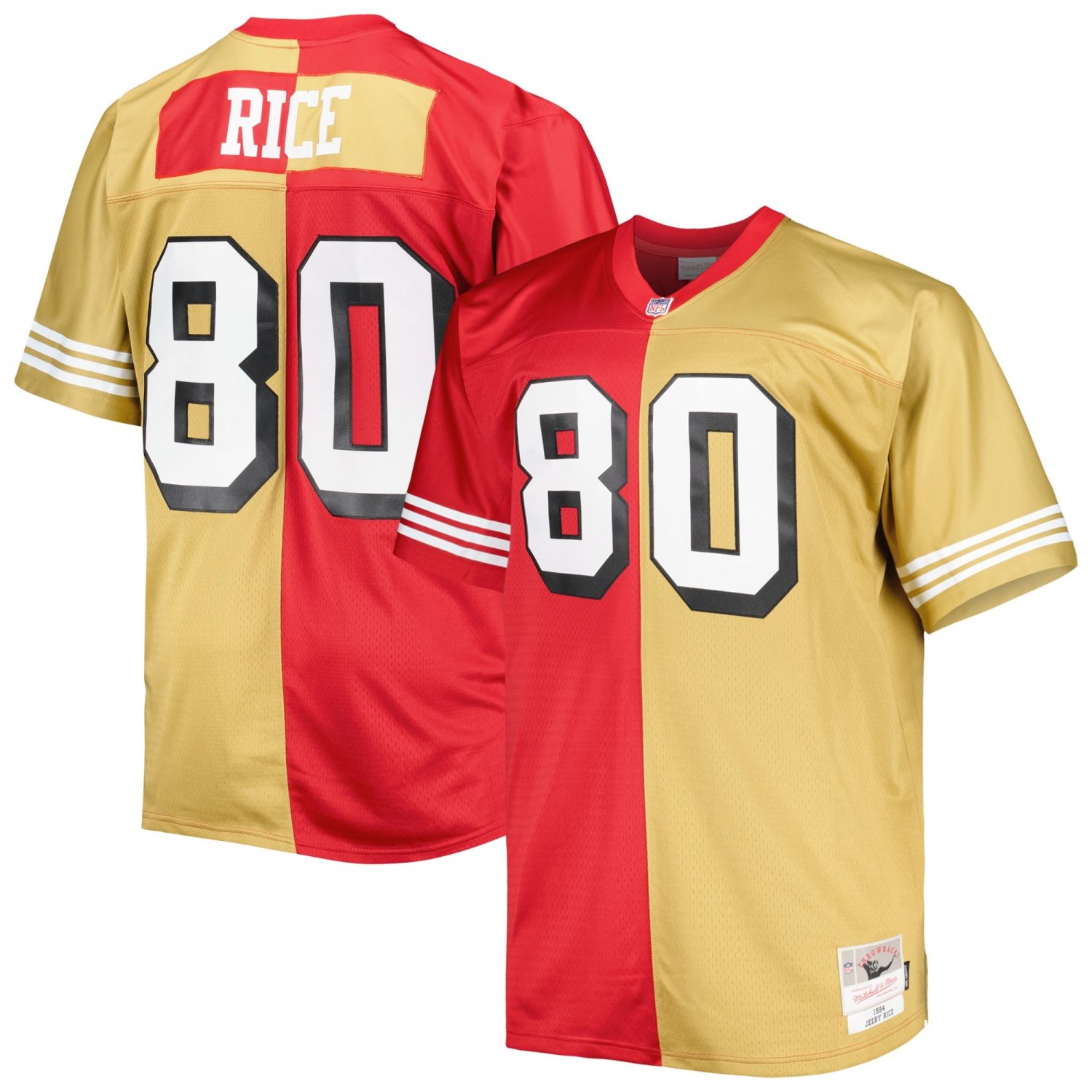 Jerry Rice San Francisco 49ers Mitchell & Ness Big & Tall Split Legacy Retired Player Replica Jersey