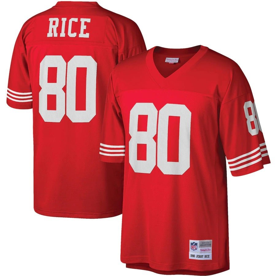 Jerry Rice San Francisco 49ers Mitchell & Ness Big & Tall 1990 Retired Player Replica Jersey - Scarl