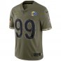 Aaron Donald Los Angeles Rams 2022 Salute To Service Limited Jersey - Olive
