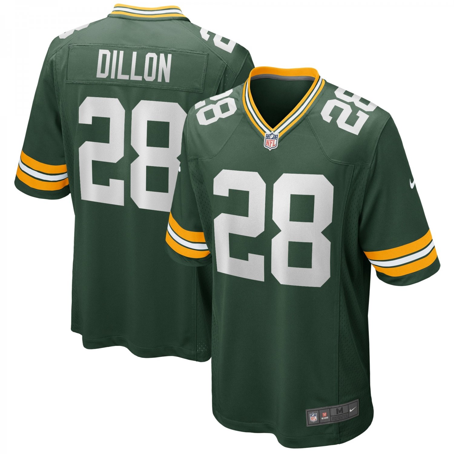 AJ Dillon Green Bay Packers Game Player Jersey - Green