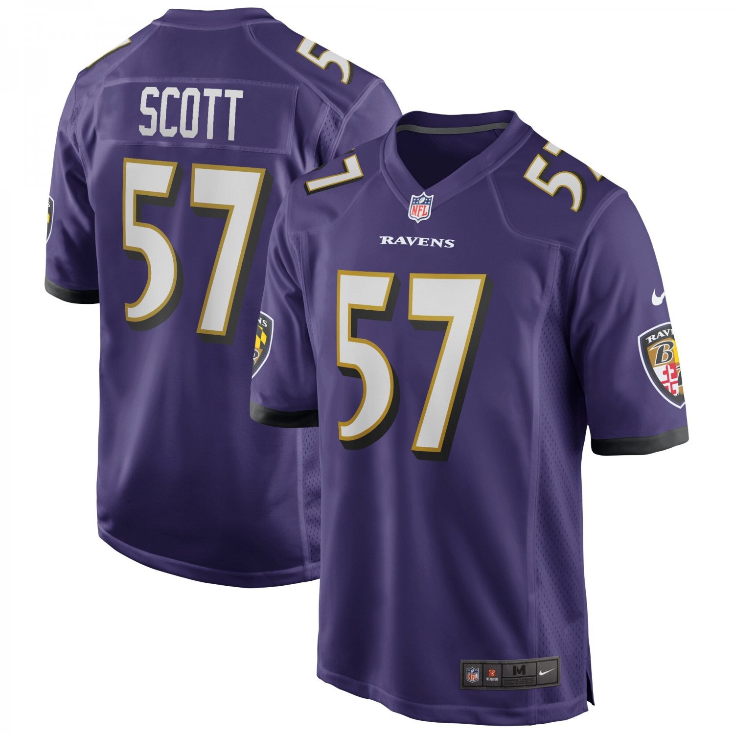 Bart Scott Baltimore Ravens Game Retired Player Jersey - Purple