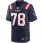 Bruce Armstrong New England Patriots Game Retired Player Jersey - Navy