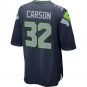 Chris Carson Seattle Seahawks Game Jersey - College Navy