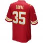 Christian Okoye Kansas City Chiefs Game Retired Player Jersey - Red