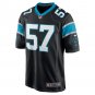Clay Johnston Carolina Panthers Game Jersey - Black