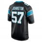 Clay Johnston Carolina Panthers Game Jersey - Black