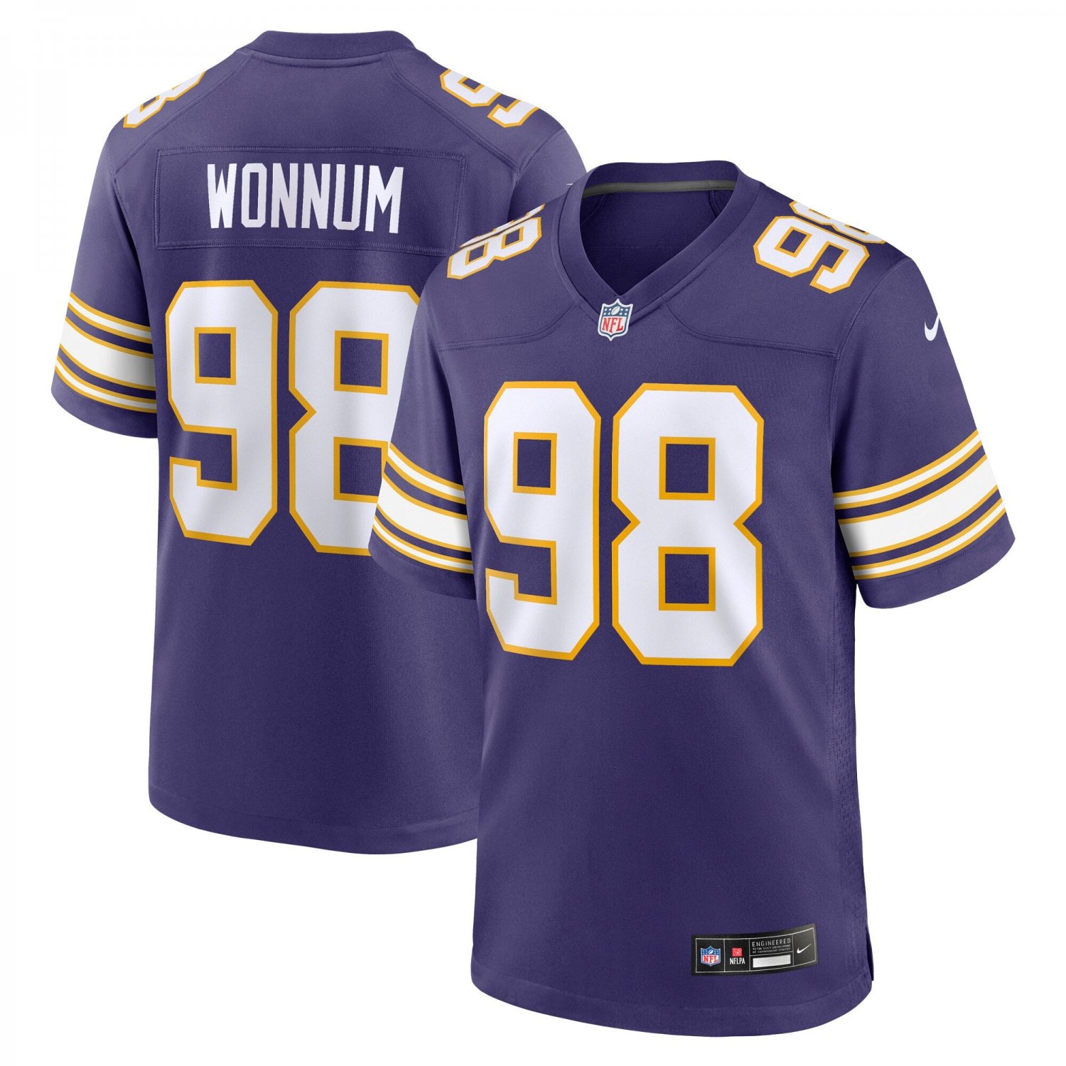 D.J. Wonnum Minnesota Vikings Classic Player Game Jersey - Purple
