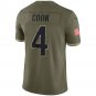 Dalvin Cook Minnesota Vikings 2022 Salute To Service Limited Jersey - Olive