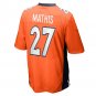 Damarri Mathis Denver Broncos Game Player Jersey - Orange