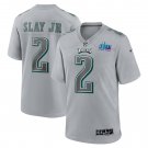 Darius Slay Jr. Philadelphia Eagles Super Bowl LVII Patch Atmosphere Fashion Game Jersey - Gray
