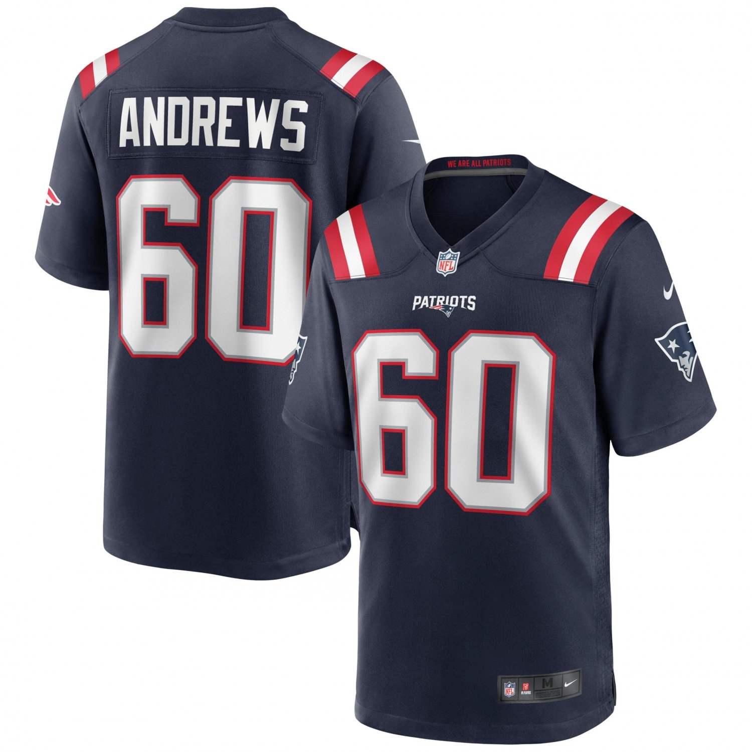 David Andrews New England Patriots Game Jersey - Navy