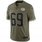 David Bakhtiari Green Bay Packers 2022 Salute To Service Limited Jersey - Olive