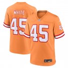 Devin White Tampa Bay Buccaneers Throwback Game Jersey - Orange