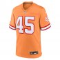 Devin White Tampa Bay Buccaneers Throwback Game Jersey - Orange
