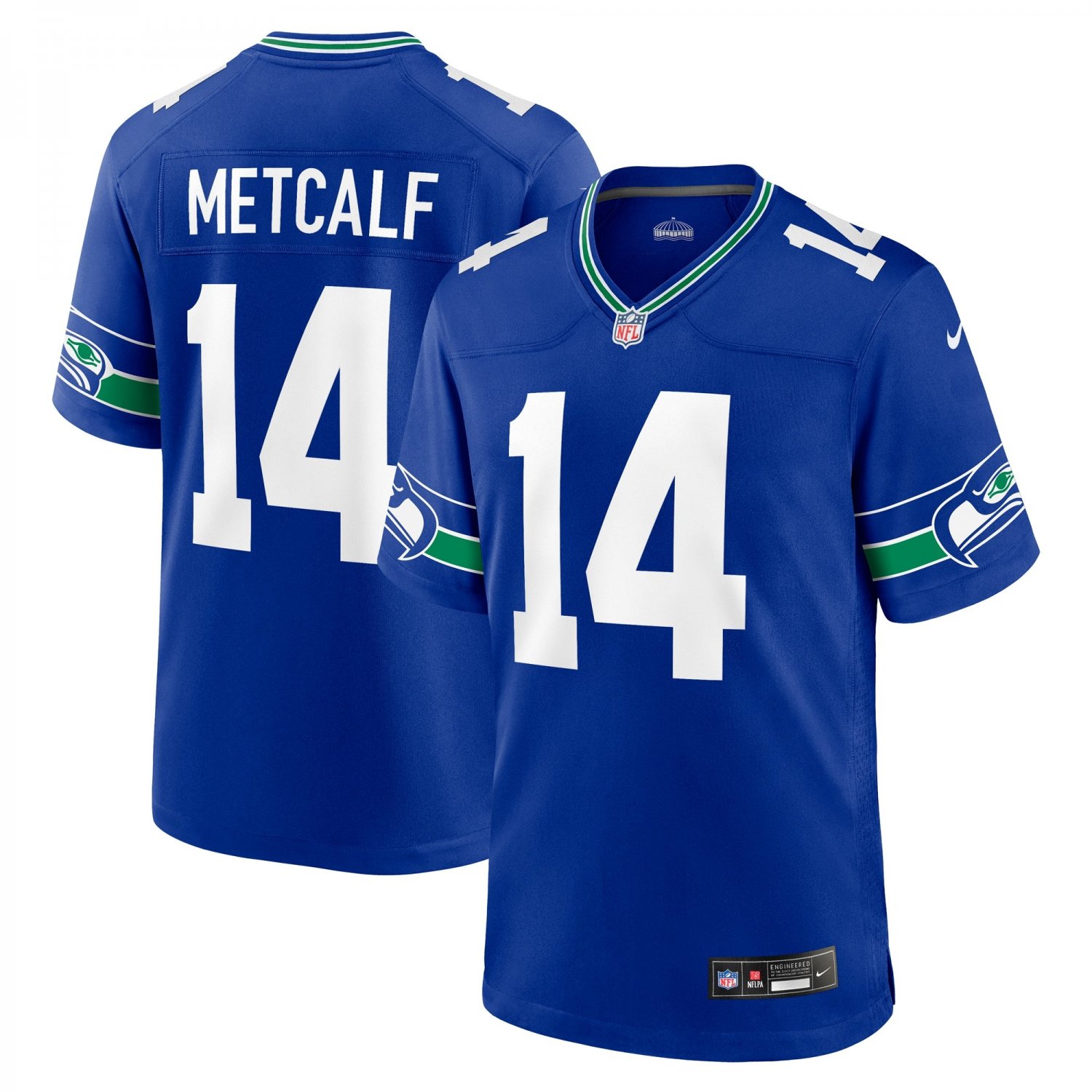 DK Metcalf Seattle Seahawks Throwback Player Game Jersey - Royal