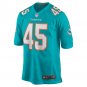 Duke Riley Miami Dolphins Game Jersey - Aqua