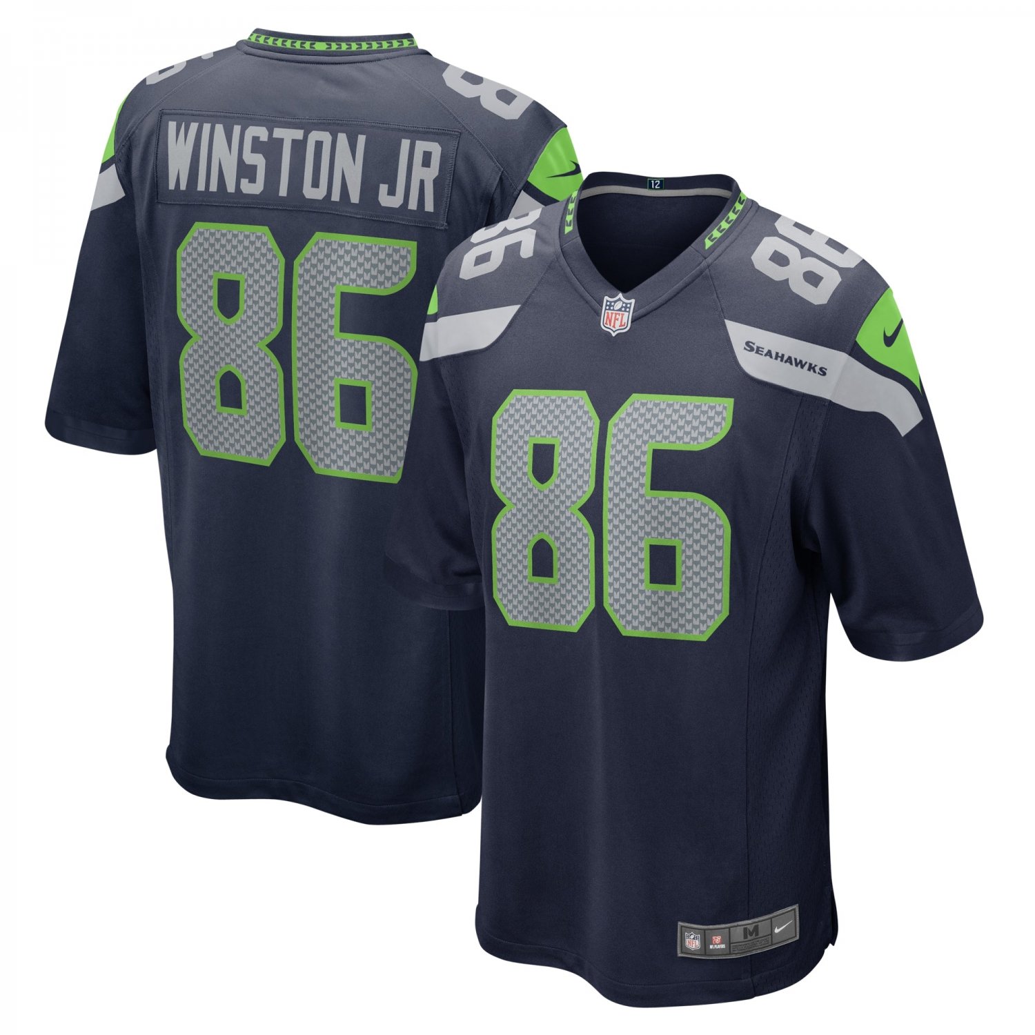 Easop Winston Jr. Seattle Seahawks Home Game Player Jersey - College Navy