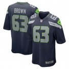 Evan Brown Seattle Seahawks Game Jersey - College Navy