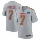 Harrison Butker Kansas City Chiefs Super Bowl LVII Patch Atmosphere Fashion Game Jersey - Gray