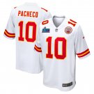Isiah Pacheco Kansas City Chiefs Super Bowl LVII Patch Away Game Jersey - White