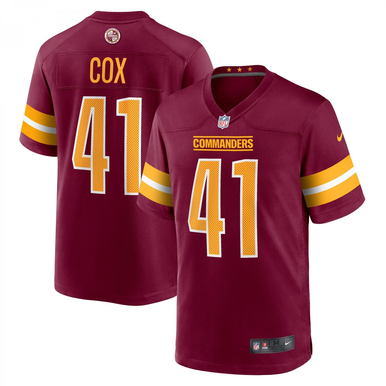 Jabril Cox Washington Commanders Team Game Jersey - Burgundy