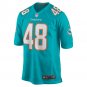 Jake Bargas Miami Dolphins Home Game Player Jersey - Aqua