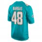 Jake Bargas Miami Dolphins Home Game Player Jersey - Aqua