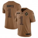 Jalen Hurts Philadelphia Eagles 2023 Salute To Service Limited Jersey - Brown
