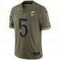 Jalen Ramsey Los Angeles Rams 2022 Salute To Service Limited Jersey - Olive