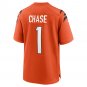 Ja'Marr Chase Cincinnati Bengals Game Jersey - Orange