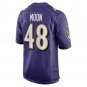 Jeremiah Moon Baltimore Ravens Game Player Jersey - Purple