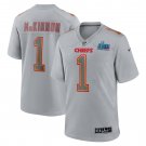 Jerick McKinnon Kansas City Chiefs Super Bowl LVII Patch Atmosphere Fashion Game Jersey - Gray