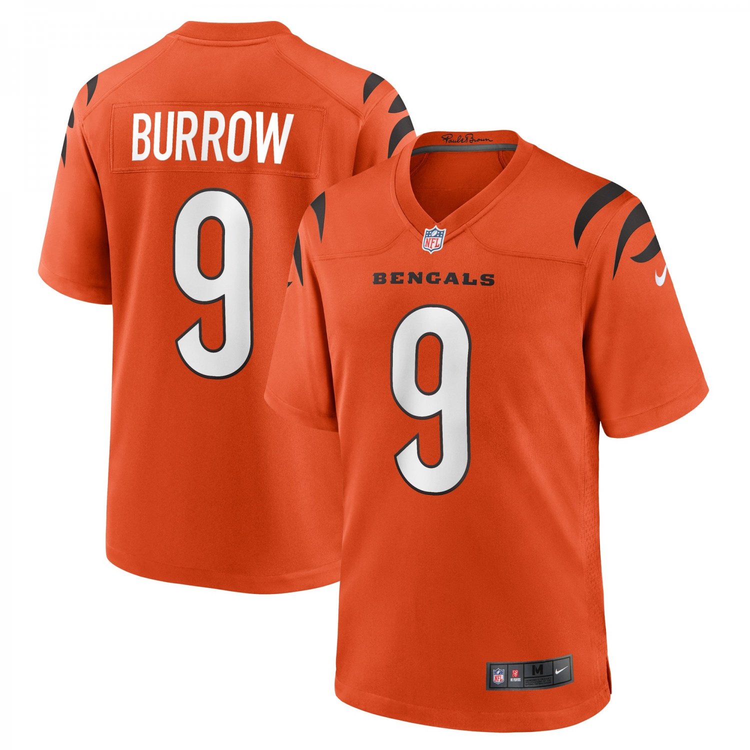 Joe Burrow Cincinnati Bengals Game Jersey - Orange