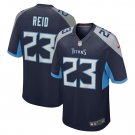 John Reid Tennessee Titans Home Game Player Jersey - Navy