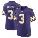 Jordans Addison Minnesota Vikings Classic Player Game Jersey - Purple