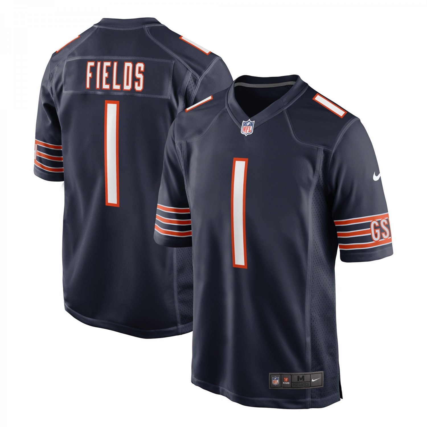 Justin Fields Chicago Bears Game Jersey - Navy
