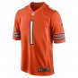 Justin Fields Chicago Bears Player Game Jersey - Orange
