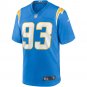 Justin Jones Los Angeles Chargers Game Jersey - Powder Blue