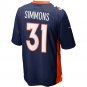 Justin Simmons Denver Broncos Alternate Game Jersey - Navy