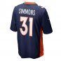 Justin Simmons Denver Broncos Game Jersey - Navy