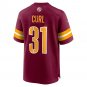 Kamren Curl Washington Commanders Player Game Jersey - Burgundy