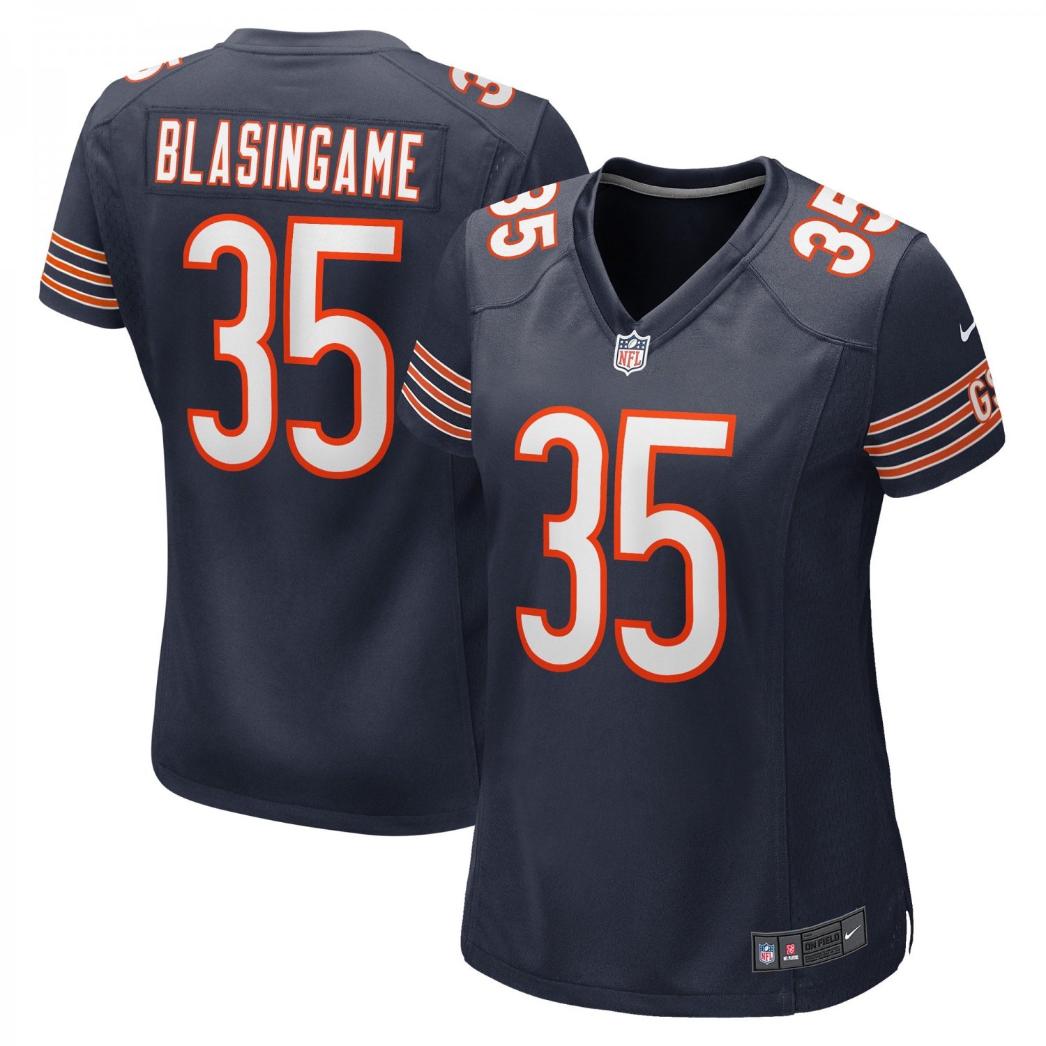 Khari Blasingame Chicago Bears Women's Game Player Jersey - Navy