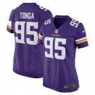 Khyiris Tonga Minnesota Vikings Women's Home Game Player Jersey - Purple