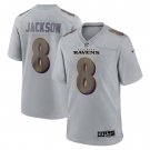 Lamar Jackson Baltimore Ravens Atmosphere Fashion Game Jersey - Gray