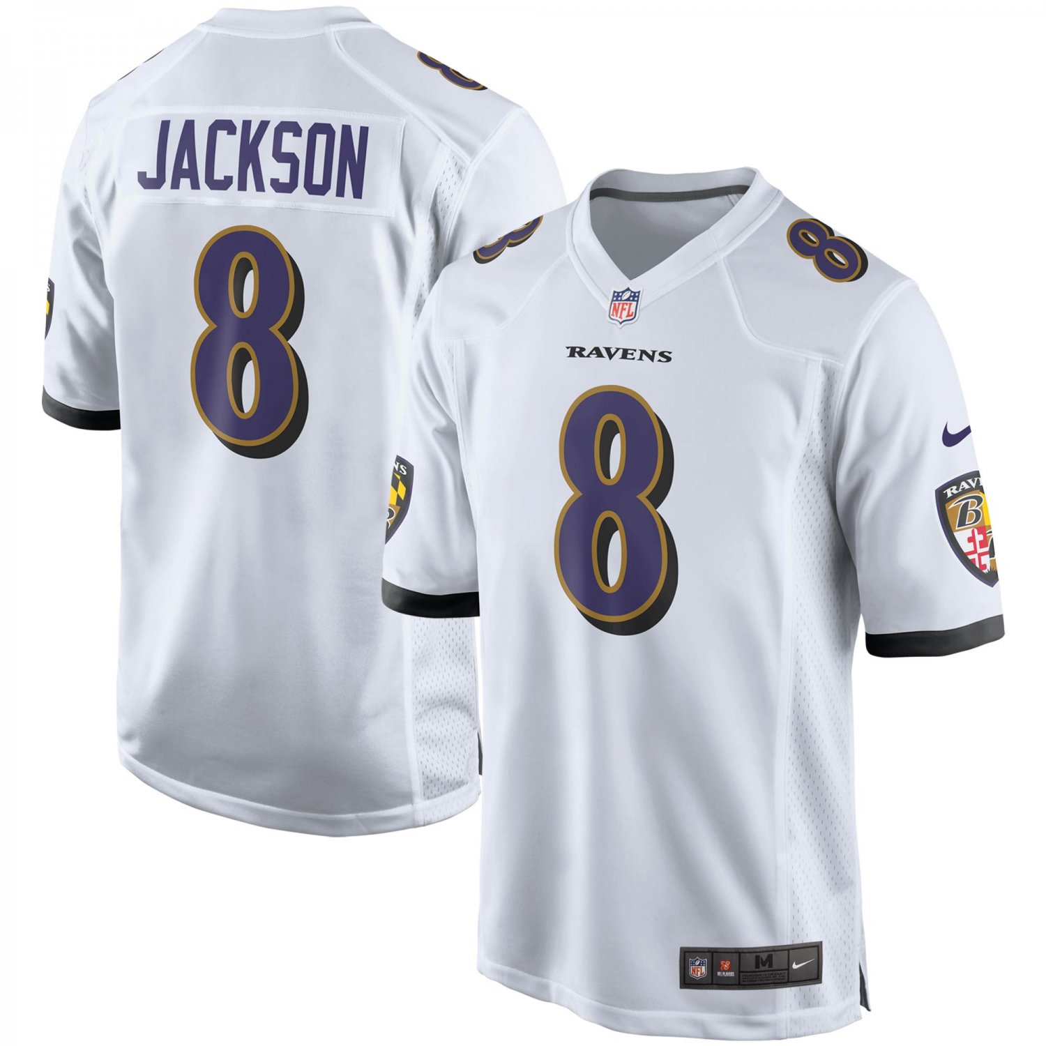 Lamar Jackson Baltimore Ravens Player Game Jersey - White
