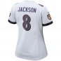 Lamar Jackson Baltimore Ravens Women's Game Jersey - White
