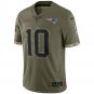 Mac Jones New England Patriots 2022 Salute To Service Limited Jersey - Olive