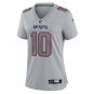 Mac Jones New England Patriots Women's Atmosphere Fashion Game Jersey - Gray